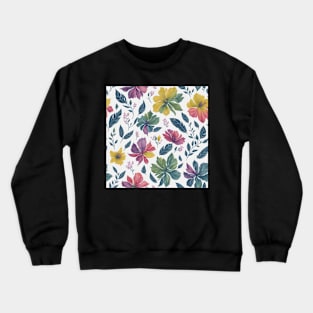 Spring Flower Seamless Pattern Mix Crewneck Sweatshirt
